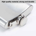 Stainless Steel Hip Flask Gift Set, 7oz (207ml) with Cups - Silver - view 4