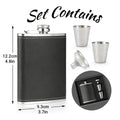 Stainless Steel Hip Flask Gift Set, 8 oz (236 ml) - Yellow Floral Pattern - view 4