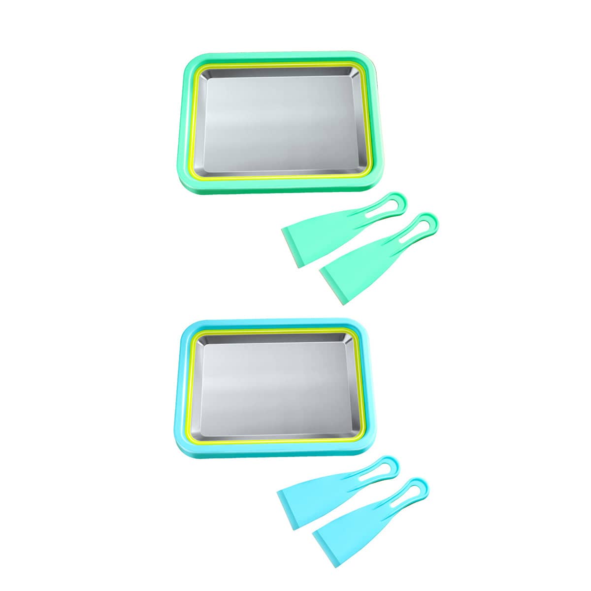 Stainless Steel Ice Cream Roll Frying Tray, 23 x 18 cm - Blue - view 3