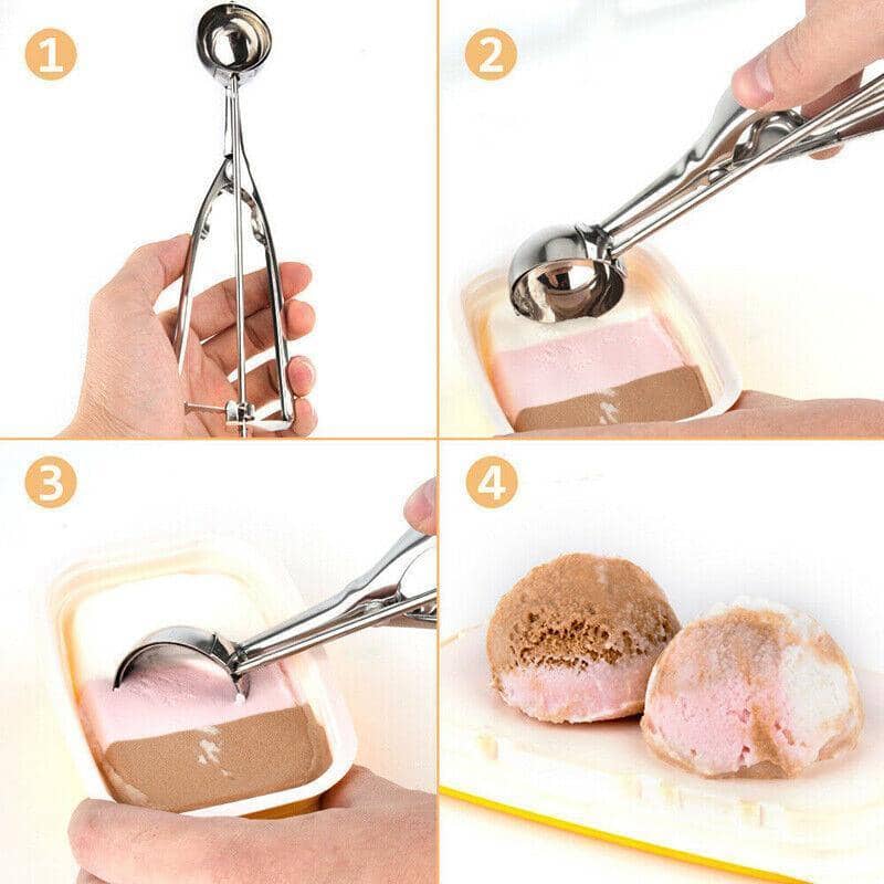 Stainless Steel Ice Cream Scoop with Trigger Release, 6 cm Diameter - view 4