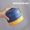 Stainless Steel Insulated Lunch Box, 600ml - Blue with Yellow Lid - view 4