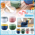 Stainless Steel Insulated Lunch Box, 600ml - Pink with Light Pink Lid - view 2
