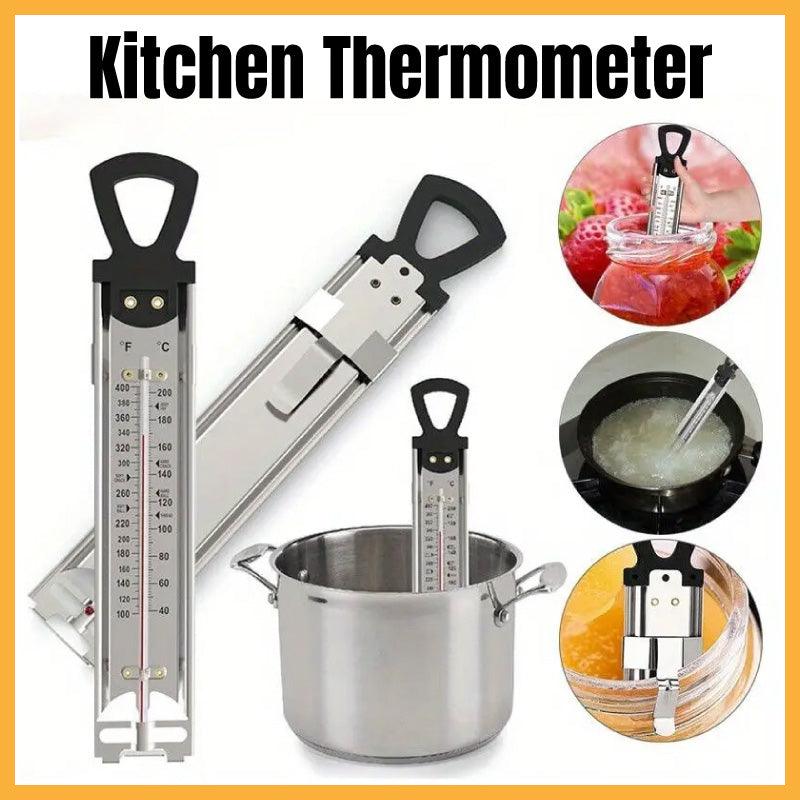 Stainless Steel Kitchen Food Thermometer with Clip