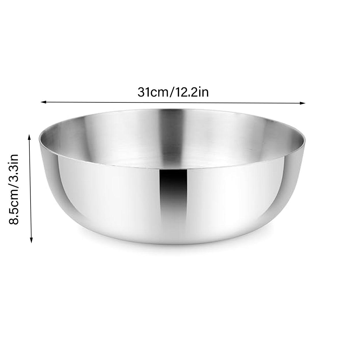 Stainless Steel Kneading Bowl for Baking and Cooking - 31 x 8.5 cm - view 3