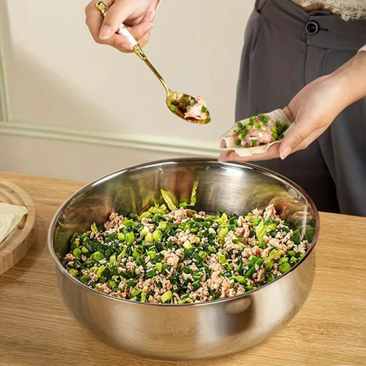 Stainless Steel Kneading Bowl for Baking and Cooking - 31 x 8.5 cm - view 4