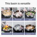 Stainless Steel Kneading Bowl for Baking and Cooking - 31 x 8.5 cm - view 5