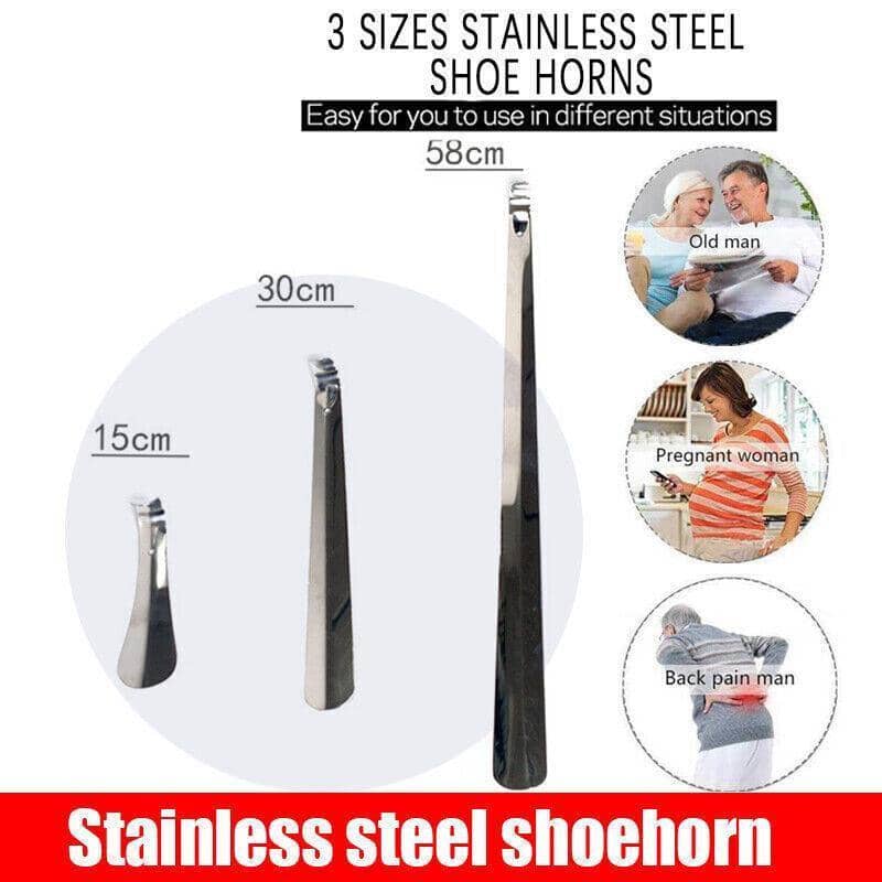 Stainless Steel Long Handle Shoehorn for Easy Wear - 15 cm - view 2