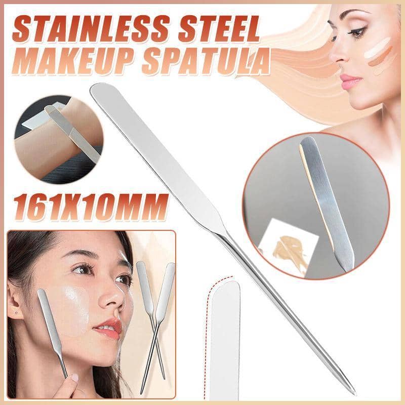 Stainless Steel Makeup Mixing Spatula for Foundation and Cream