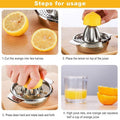Stainless Steel Manual Citrus Juicer Lemon and Orange Squeezer - view 4