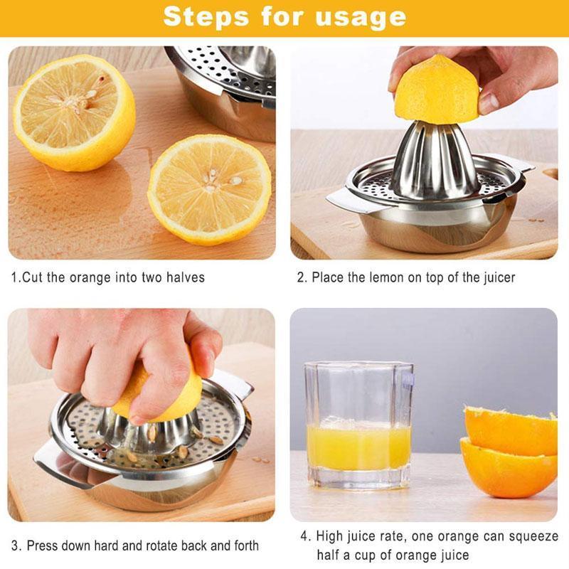 Stainless Steel Manual Citrus Juicer Lemon and Orange Squeezer - view 4