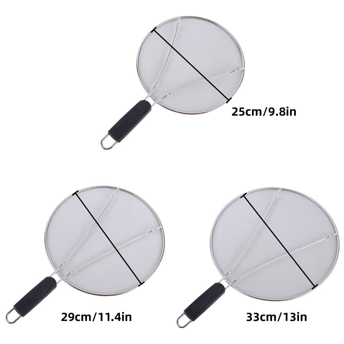 Stainless Steel Mesh Splatter Screen for Frying Pan - 29cm - view 4