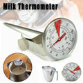 Stainless Steel Milk Thermometer with Clip - Reads in Celsius and Fahrenheit