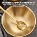 Stainless Steel Mixing Bowl Set of 8 Gold 1200 ml Salad Noodle Serving Bowls - view 4