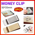 Stainless Steel Money Clip for Cash and Cards, Pack of 2 - Silver - view 2