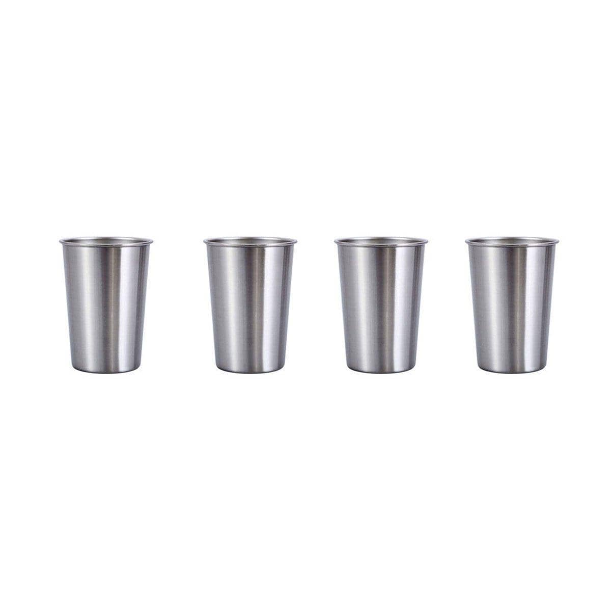 Stainless Steel Mug Set - 350 ml, 4 Piece