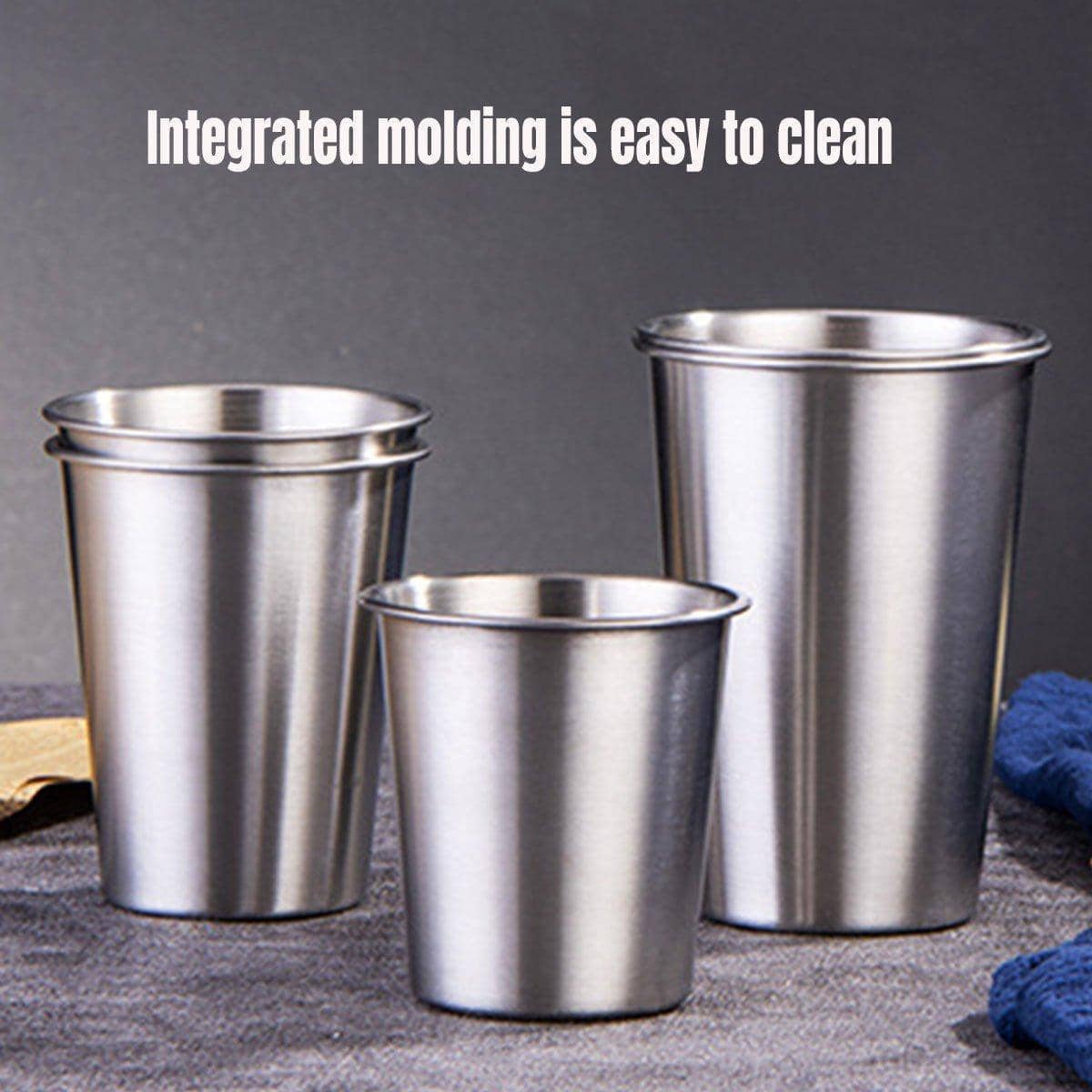 Stainless Steel Mug Set - 350 ml, 4 Piece - view 5