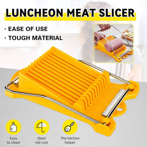Stainless Steel Multifunctional Kitchen Food Slicer with Wire Blades