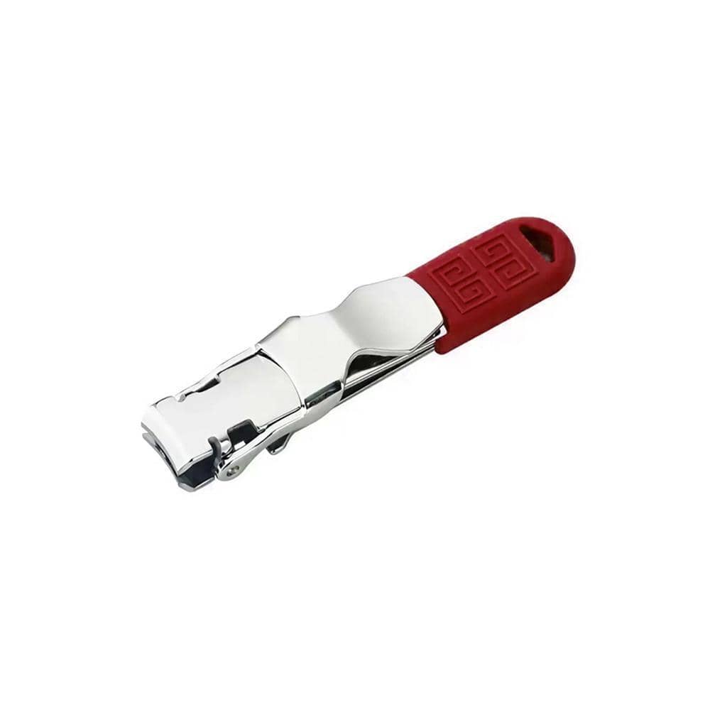 Stainless Steel Nail Clipper with Rubberised Grip - Red