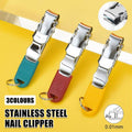 Stainless Steel Nail Clipper with Rubberised Grip - Yellow - view 2