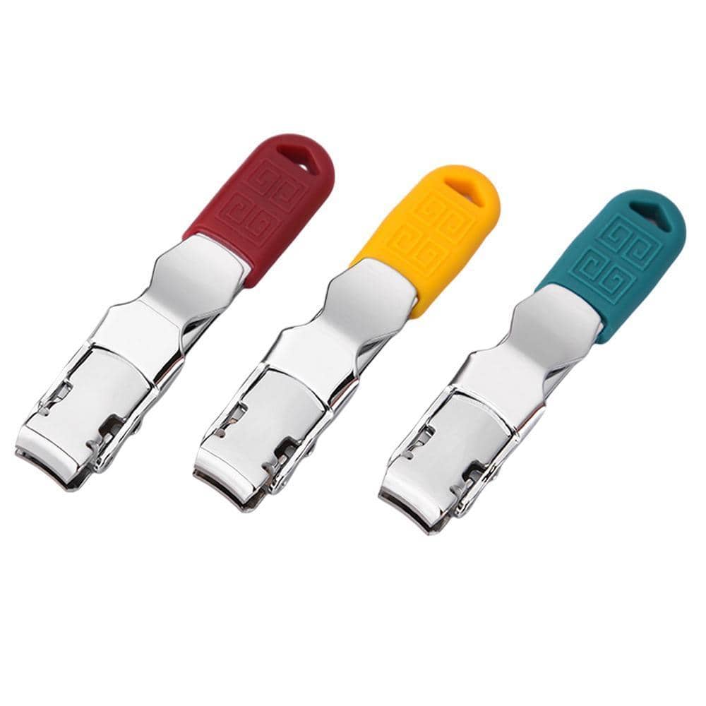 Stainless Steel Nail Clipper with Rubberised Grip - Yellow - view 3