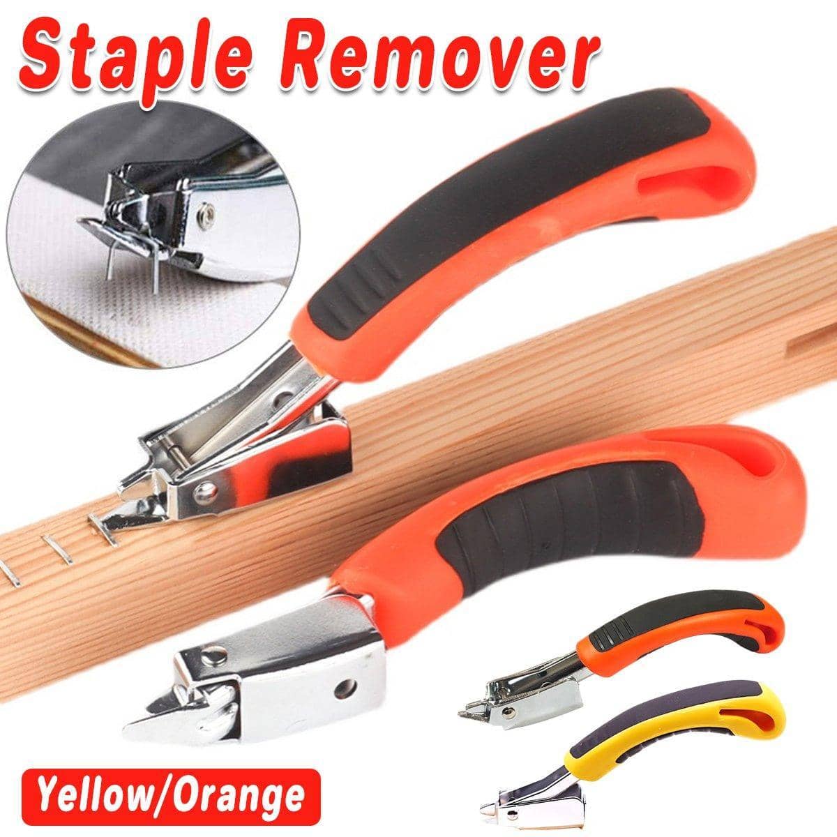 Stainless Steel Nail Puller with Ergonomic Handle for Quick Nail Removal - Yellow - view 2