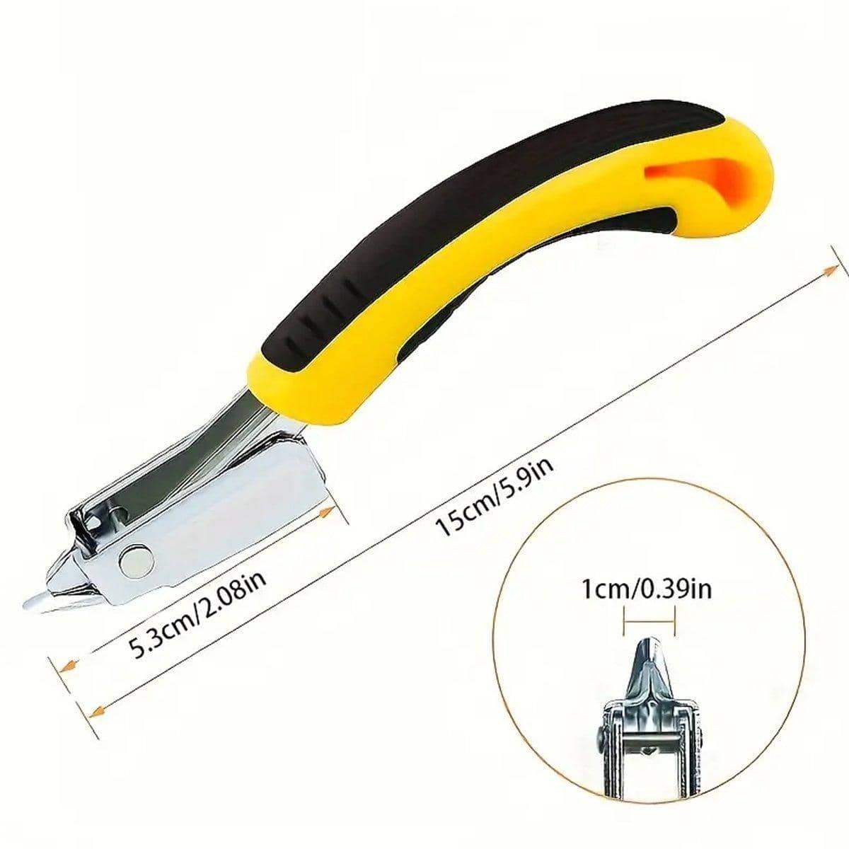 Stainless Steel Nail Puller with Ergonomic Handle for Quick Nail Removal - Yellow - view 4