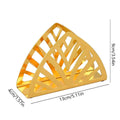 Stainless Steel Napkin Holders, Gold Geometric Design, Pack of 2 - view 3