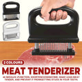 Stainless Steel Needle Meat Tenderiser with Safety Cover - Black - view 2