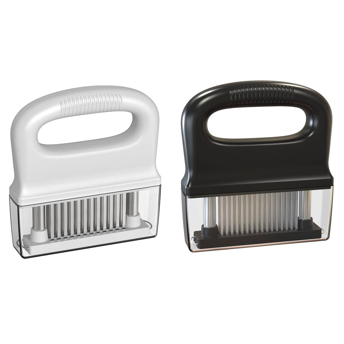 Stainless Steel Needle Meat Tenderiser with Safety Cover - Black - view 3