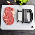 Stainless Steel Needle Meat Tenderiser with Safety Cover - Black - view 5