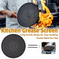 Stainless Steel Oil Splash Guard Screen for Frying Pans, Black, 33 cm