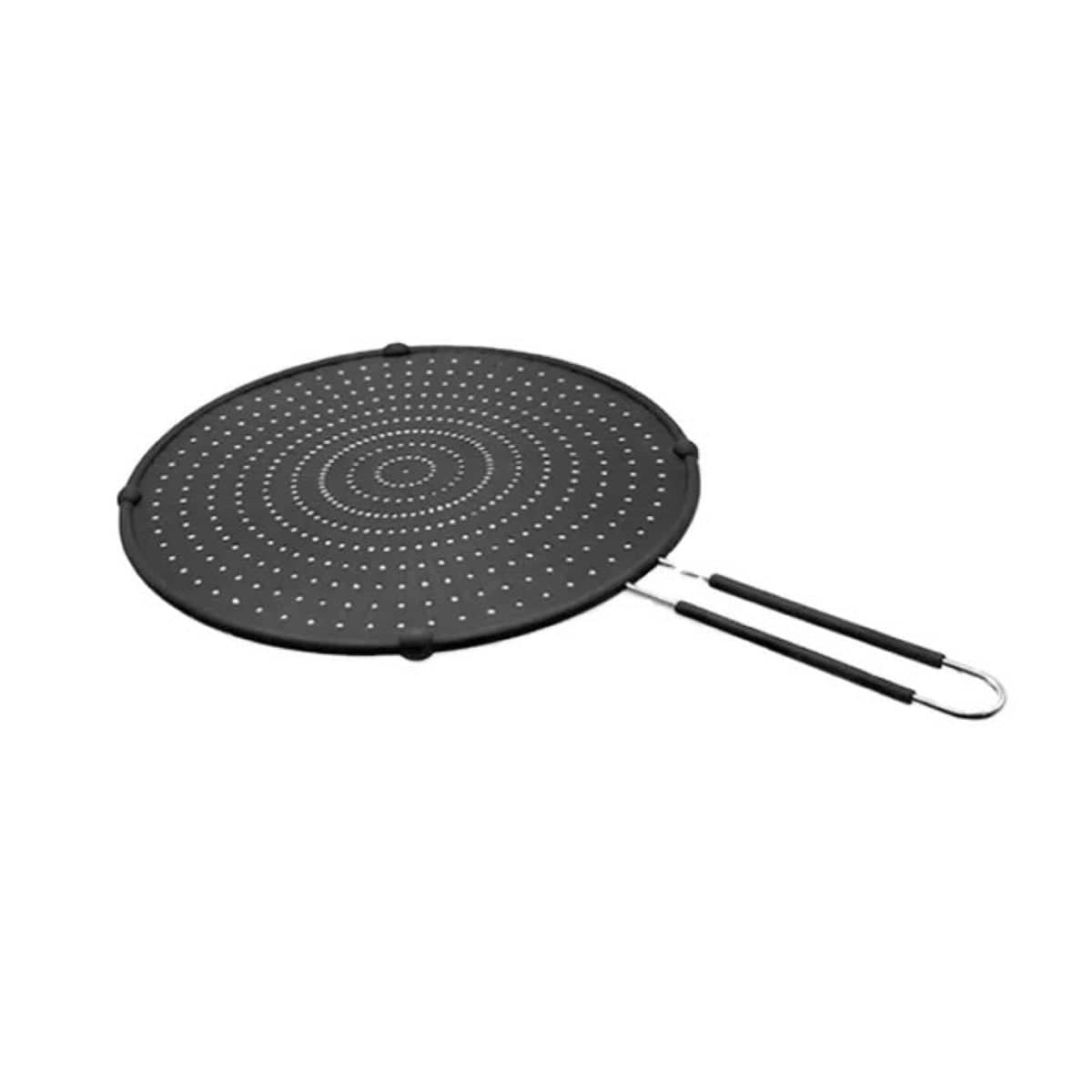 Stainless Steel Oil Splash Guard Screen for Frying Pans, Black, 33 cm - view 2