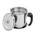 Stainless Steel Oil Strainer Pot with Fine Mesh Filter, 1.8 L Capacity - view 3