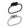 Stainless Steel Oval Hand Towel Ring with Adhesive Backing - Silver - view 3