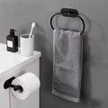 Stainless Steel Oval Hand Towel Ring with Adhesive Backing - Silver - view 4