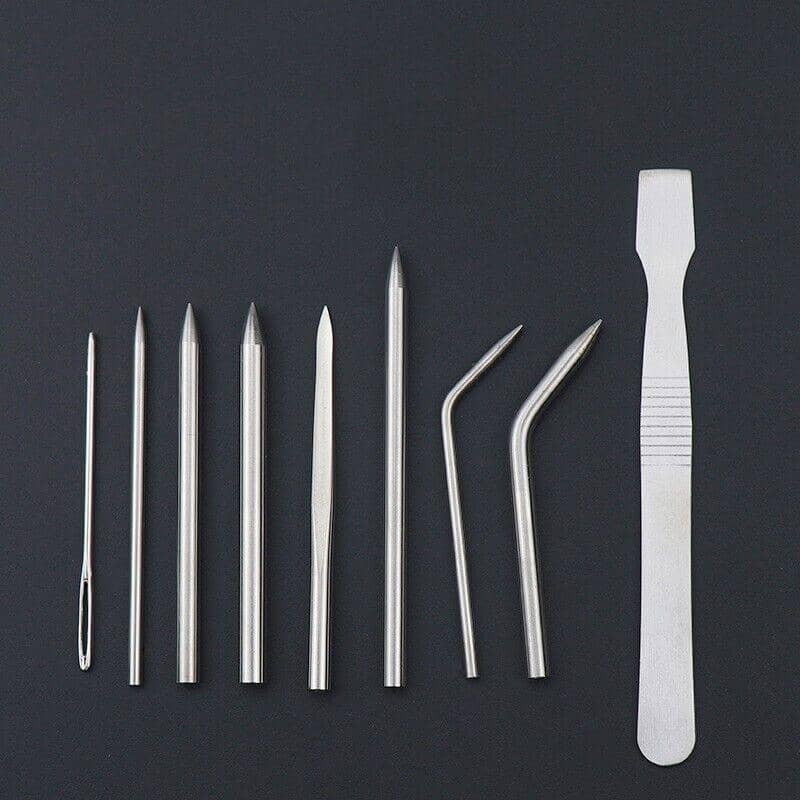 Stainless Steel Paracord Weaving and Lacing Tool Set - 9 Pieces - view 5