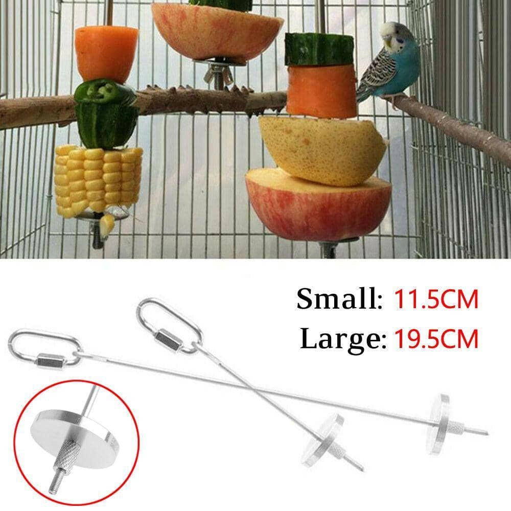 Stainless Steel Parrot and Bird Cage Treat Skewer - 20 cm - view 2