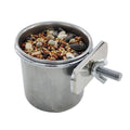 Stainless Steel Parrot Feeder Bowls for Bird Cages - 5 cm Diameter, Pack of 2