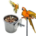 Stainless Steel Parrot Feeder Bowls for Bird Cages - 5 cm Diameter, Pack of 2 - view 4