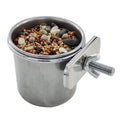 Stainless Steel Parrot Feeder Bowls for Bird Cages - 6 cm Diameter, Pack of 2