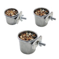 Stainless Steel Parrot Feeder Bowls for Bird Cages - 6 cm Diameter, Pack of 2 - view 3