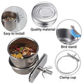 Stainless Steel Parrot Feeder Bowls for Bird Cages - 6 cm Diameter, Pack of 2 - view 5