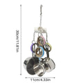 Stainless Steel Parrot Toy with Bell and Paper Rings for Birdcages - view 3