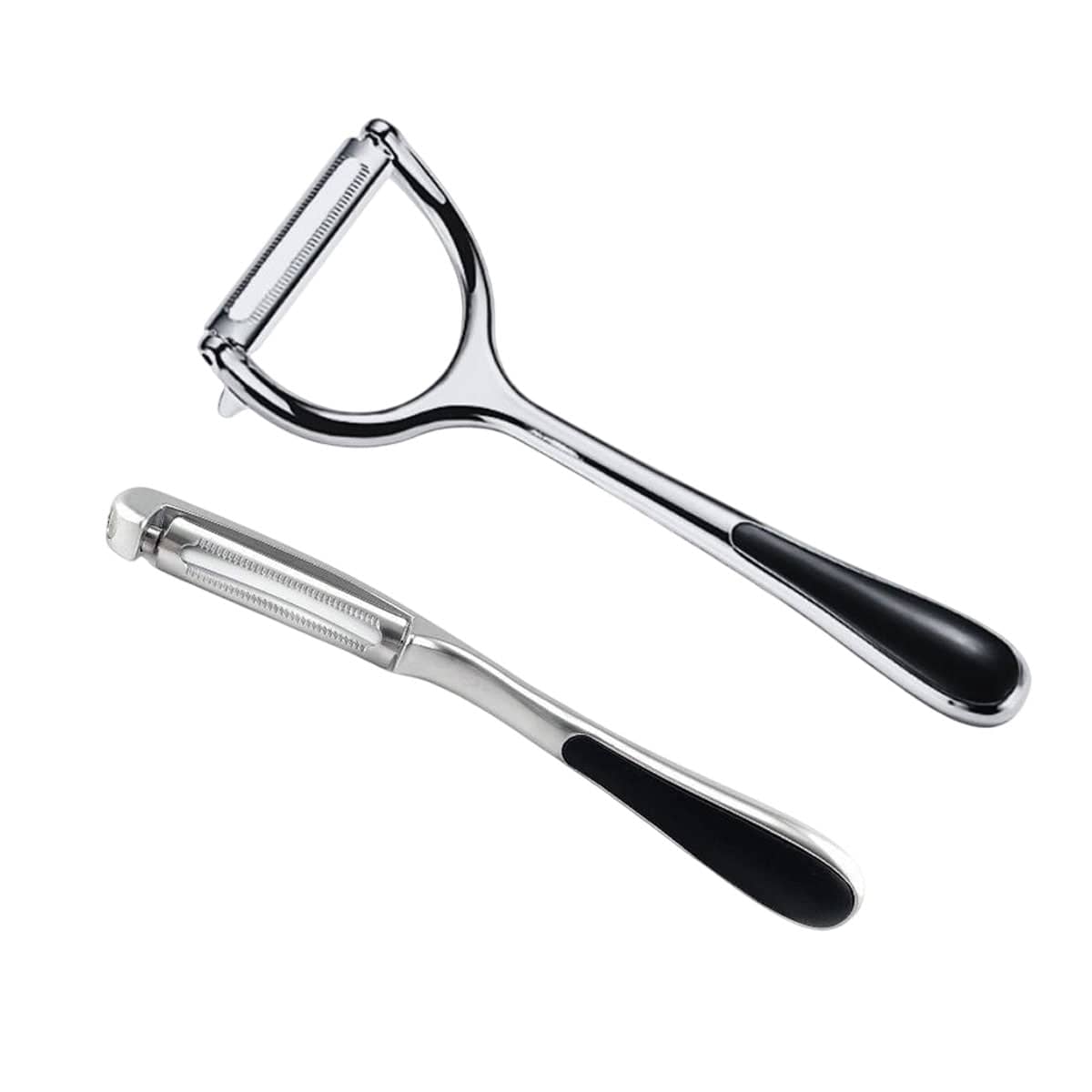 Stainless Steel Peeling Knife Set, 2 Piece - Silver and Black - view 2