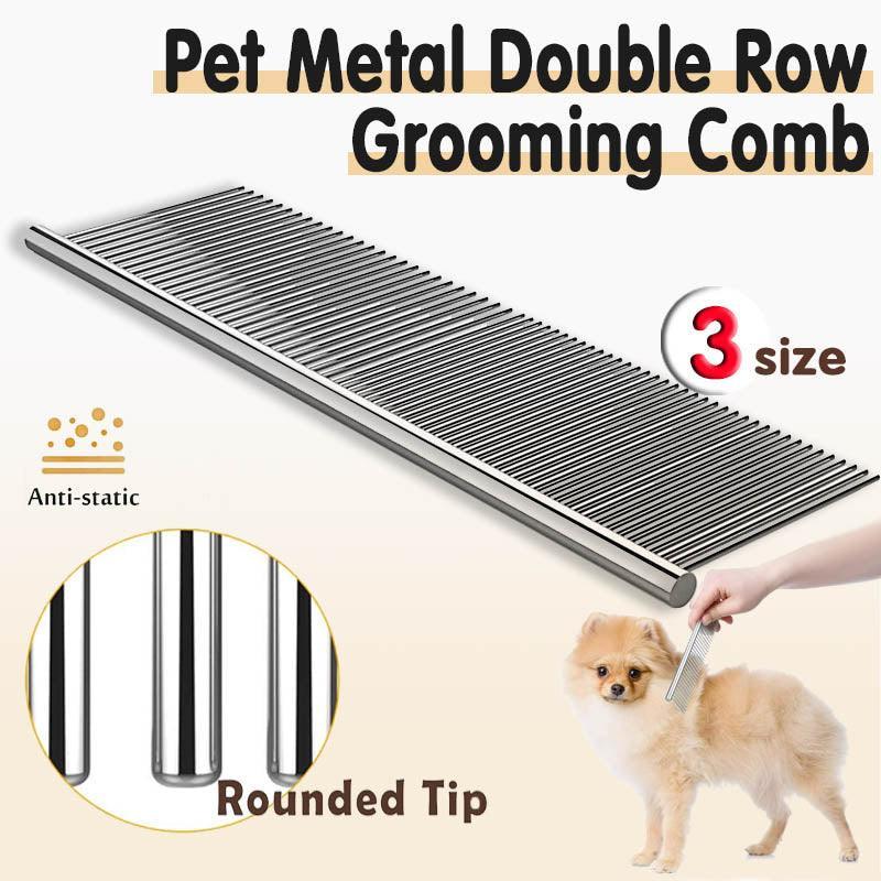 Stainless Steel Pet Grooming Comb - Extra Large (19 x 5.5 cm) - view 2