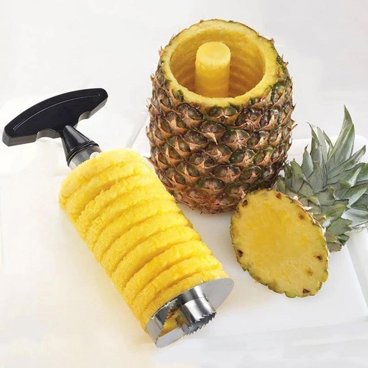 Stainless Steel Pineapple Corer and Slicer - Lime Green - view 5