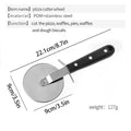 Stainless Steel Pizza Wheel Cutter with Finger Guard - view 3