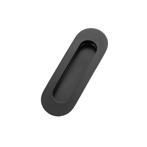 Stainless Steel Recessed Cabinet Handle for Drawers and Doors - Black, Round Style