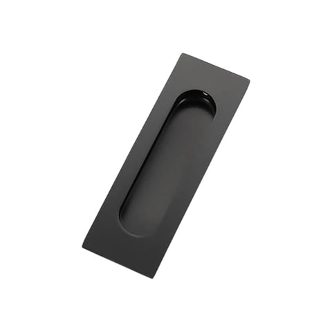 Stainless Steel Recessed Cabinet Handle for Drawers and Doors - Black, Square Style