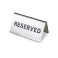 Stainless Steel Reserved Table Signs Pack of 6 Tent Style - view 2